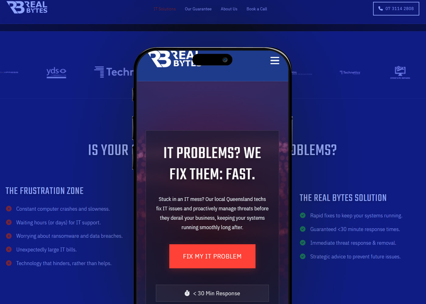 Real Bytes mobile website